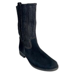 Sbicca Dolente Knit and Suede Western Style Boots 10